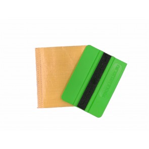“EASY STICK” squeegee 4" (soft green) with double TEFLON protector 