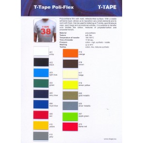 T-Tape Poli-Flex  Premium color card