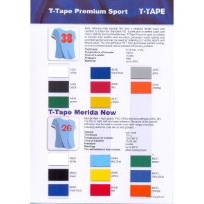 T-Tape Premium Sport color card