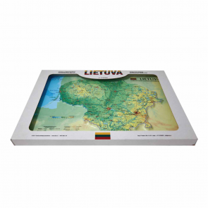 3D карта Литвы в подарочной упаковке, A3 (420 x 297mm)