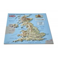 Открытка с 3D картой Великобритании, 170 x 120мм