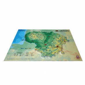 Lietuvas 3D Karte, A3 (420 x 297mm)